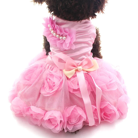 Pet Dog Princess Wedding Dress Tutu